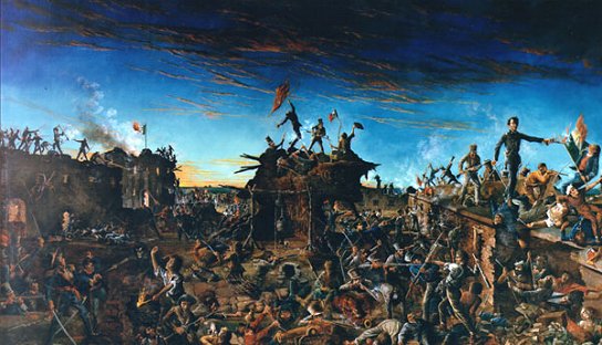 People worldwide continue to remember the Alamo as a heroic struggle against 